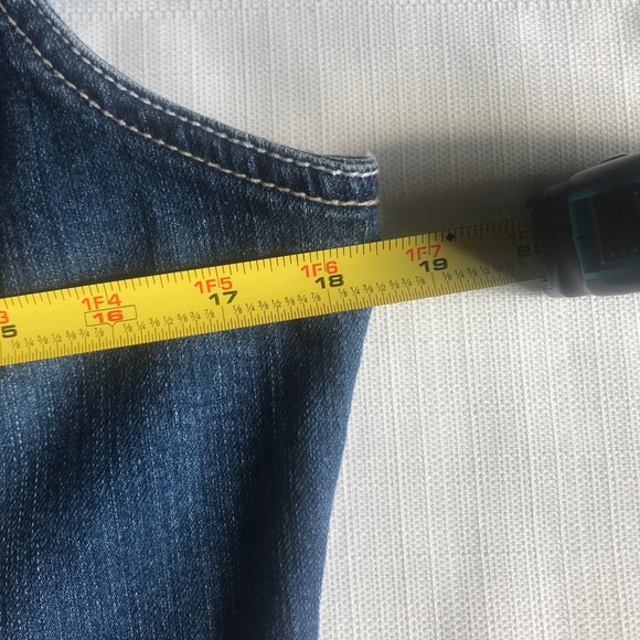 Maurices Women’s Small Denim Vest Jean Jacket Distressed Button Front - Picture 11 of 12